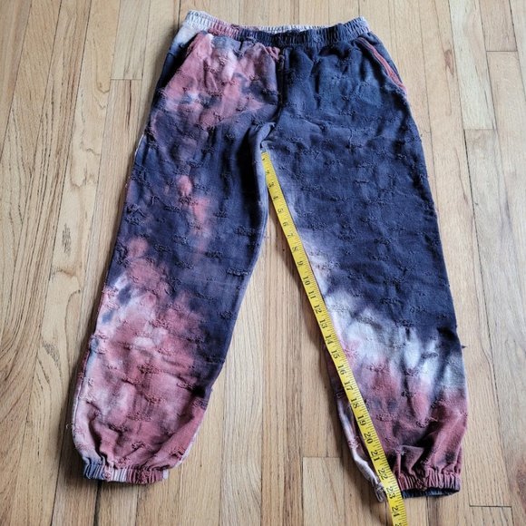 FATE DISTRESS TIE DYE JOGGER PANTS SIZE S - Picture 3 of 5